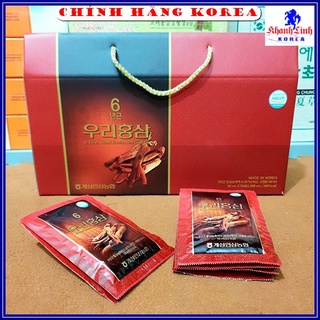 Nước hồng sâm 6 năm tuổi woori cao cấp hàn quốc, xách 30 gói