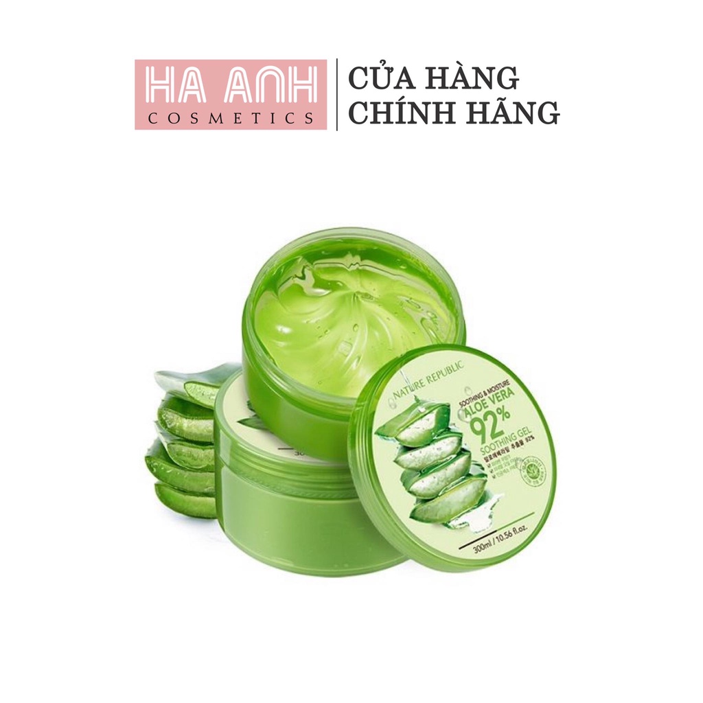 GEL LÔ HỘI NATURE REPUBLIC SOOTHING &amp; MOISTURE ALOE VERA 92% SOOTHING