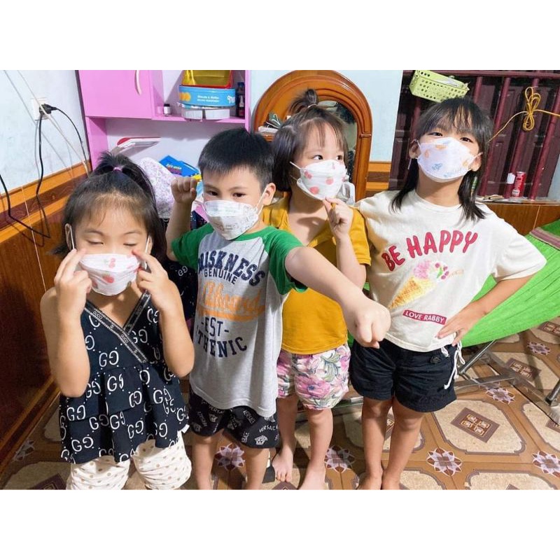 Khẩu Trang Cho Bé 4D KF94 Mask Công Nghệ Hàn Quốc , Khẩu Trang Trẻ Em 4 Lớp Kháng Khuẩn