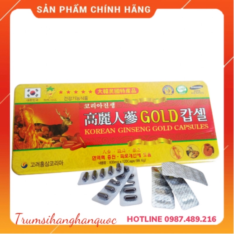 Viên Đạm Hồng Sâm Hàn Quốc Cao Cấp Korea Red Ginseng Capsule Premium