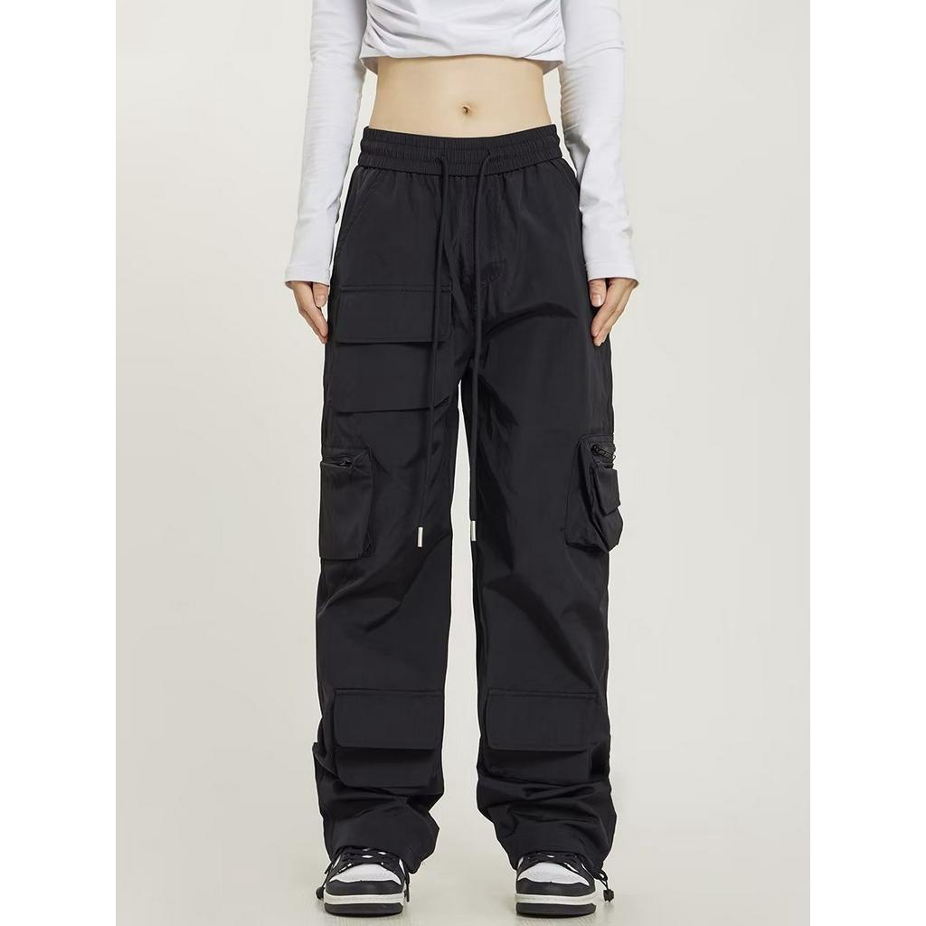 Quần Dài Eo Cao Có Túi Dây Rút Phong Cách Đường Phố Mỹ Hàng Mới 2023 Y2K Dành Cho Bạn Nữ