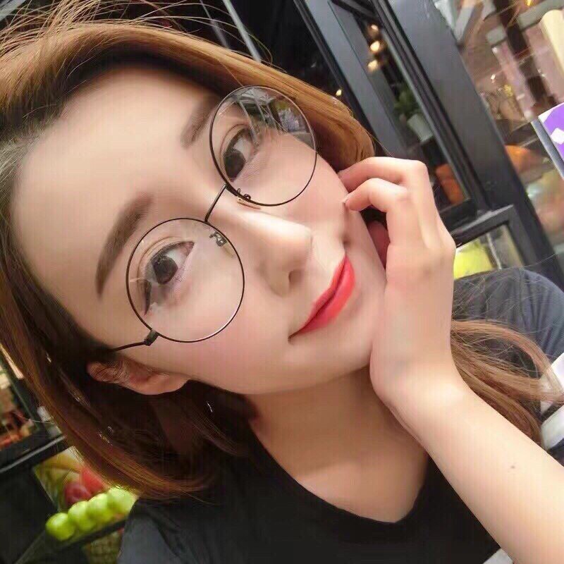 Gọng Kính Tròn Xoe Nam Nữ, Mắt Kính Gọng Kim Loại Giả Cận Gọng Tròn Nobita FERADO ( tặng hộp đựng kính )