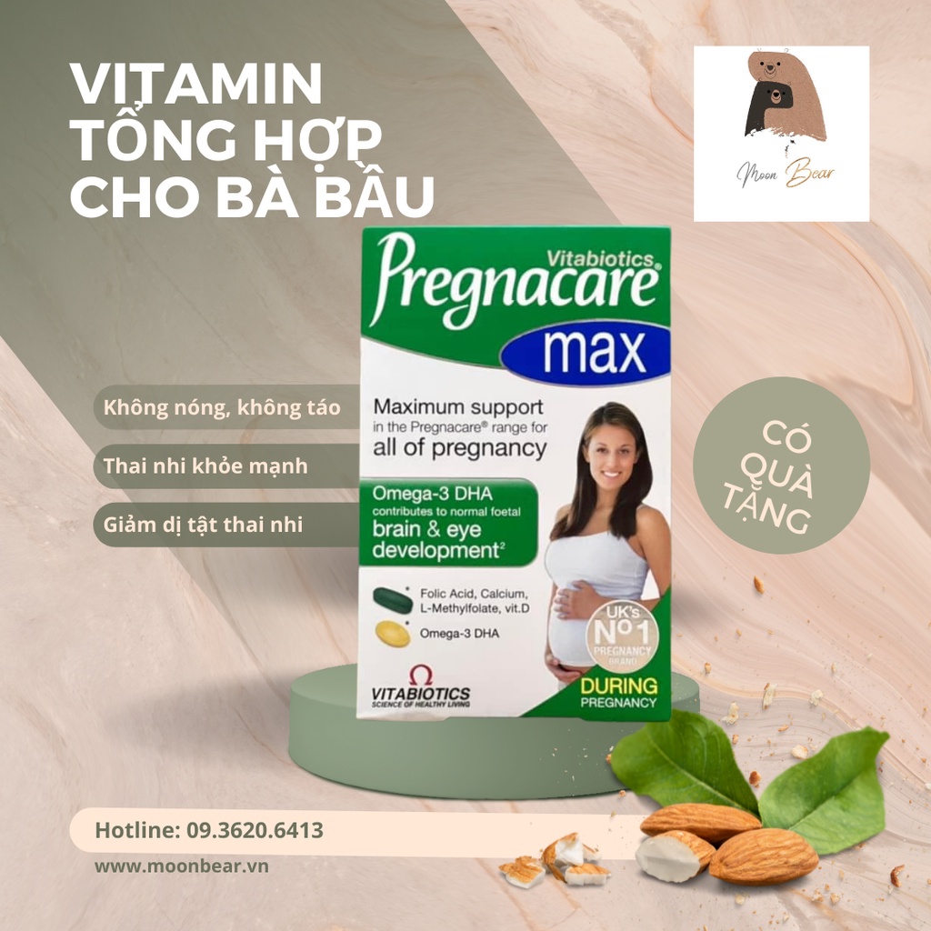 Vitamin bầu Pregnacare max Bầu Anh Vitamin tổng hợp CHÍNH HÃNG UK ĐỦ BILL