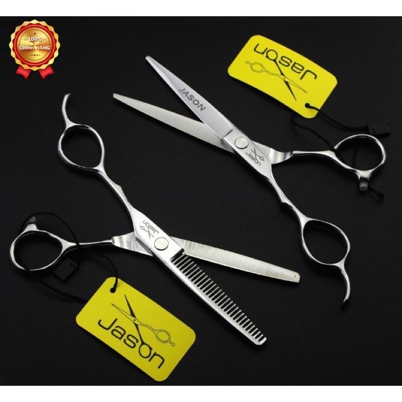 Bộ Kéo cắt tóc tay trái Jason HA- 21 Trắng sắc bén