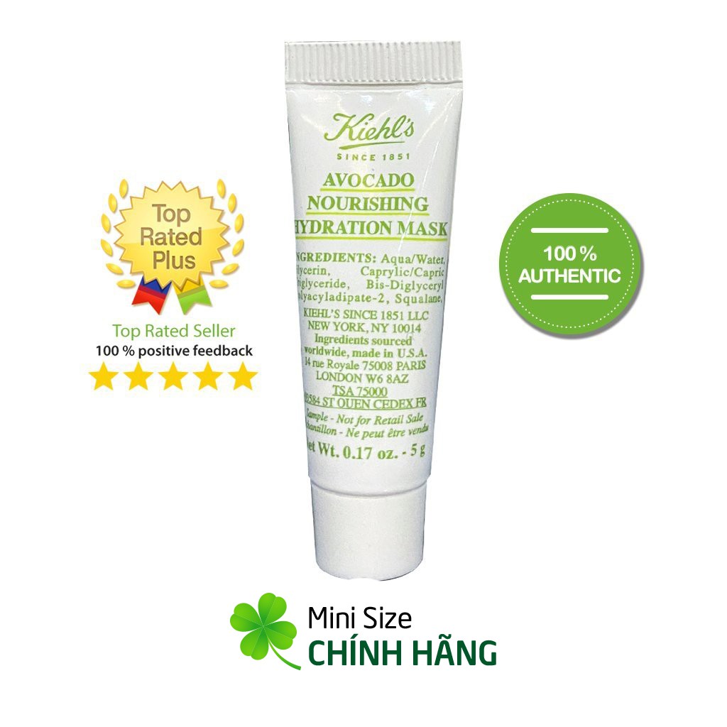 Kiehl's- Mặt nạ bơ Avocado Nourishing Hydration Mask mini 5g