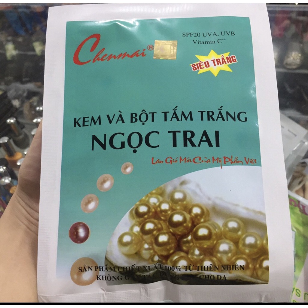 Kem tắm cát siêu trắng Chenmai hàng chuẩn