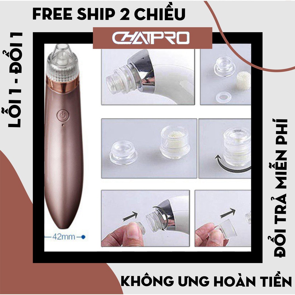 Máy Hút Mụn Mini Cầm Tay Sạc Pin Cao Cấp_ Bảo Hành 12 tháng