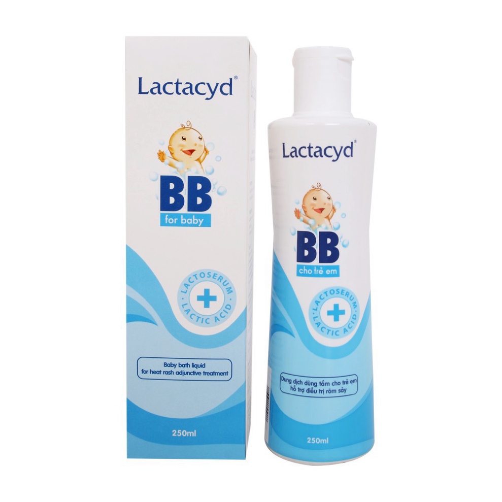 Sữa tắm gội em bé giảm rôm sảy và hăm kẽ Lactacyd BB 250ml