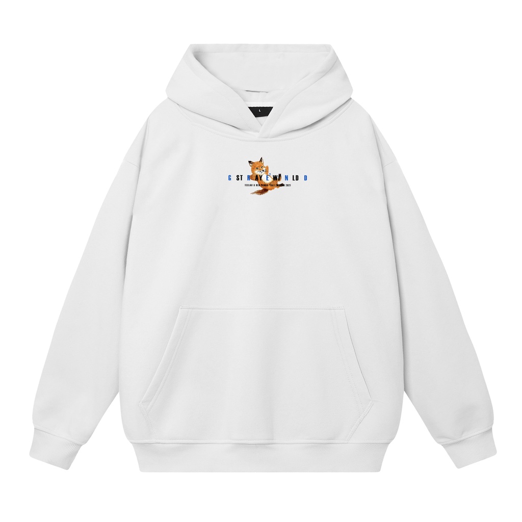 Hoodie GREEND Nỉ Bông Unisex Basic Local Brand Form rộng Red Fox HD03