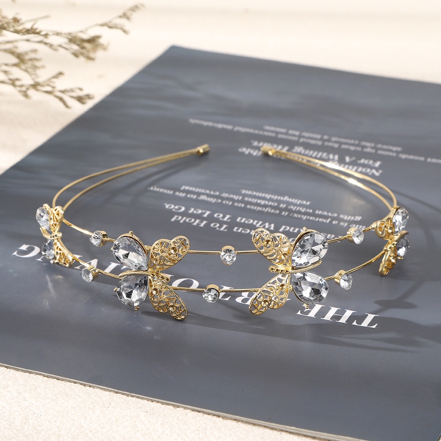 Băng Đô Cài Tóc Đính Đá Hình Bướm Phong Cách Hàn Quốc