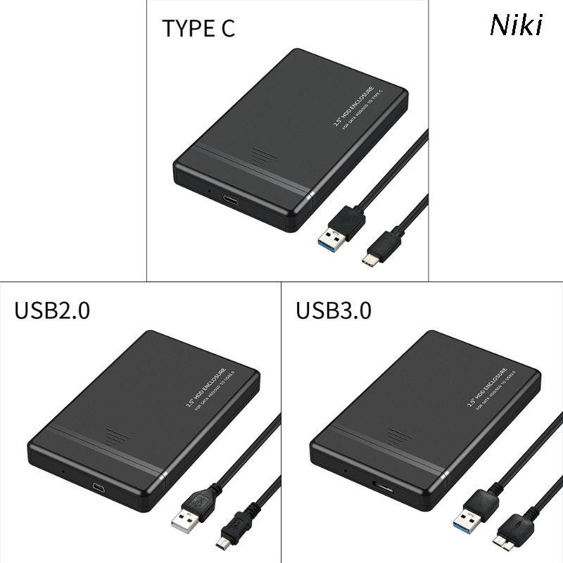 Hộp Đựng Ổ Cứng Ngoài 2.5 Inch Usb 2.0 / 3.0 / 3.1 Type-C Ốp