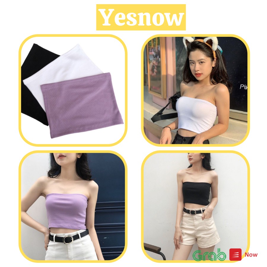[Mã FAMAYWA giảm 10K đơn 50K] Áo croptop quây thun len tăm nữ, Áo thun quây ngực cực xinh , Bo viền xịn sò hottrent