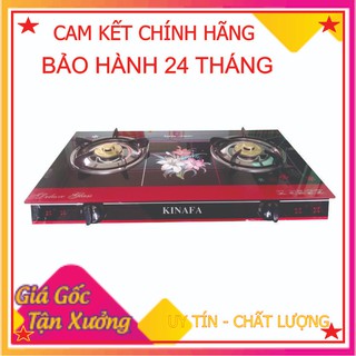Bếp gas ₫ôi KINAFA mặt kính cường lực