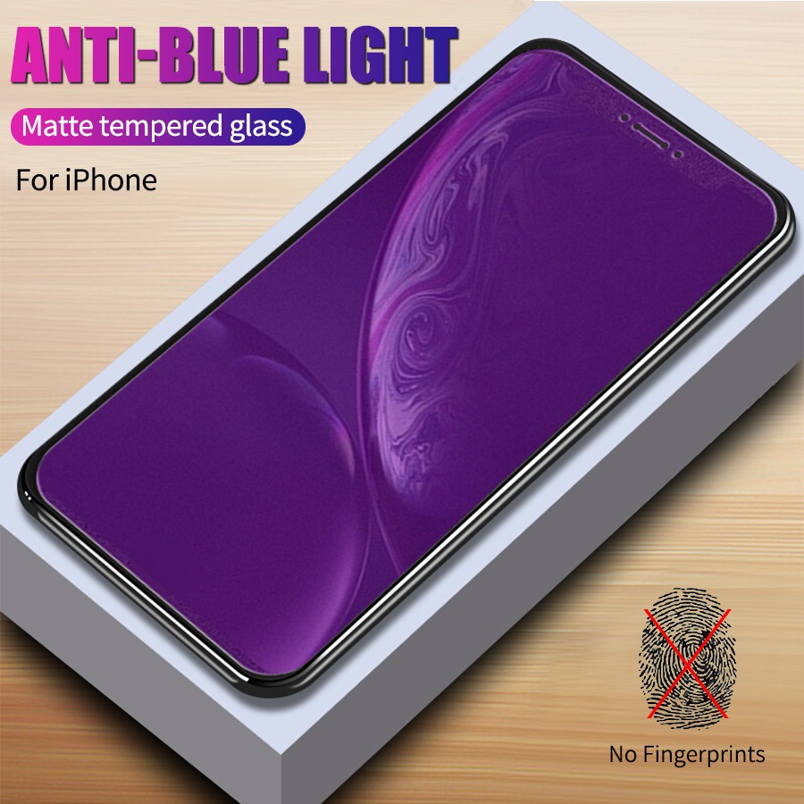 Cường lực nhám chống ánh sáng xanh bảo vệ màn hình thích hợp cho iPhone 14 13 12 Mini 11 6 6s 7 8 Plus X XR XS Pro Max