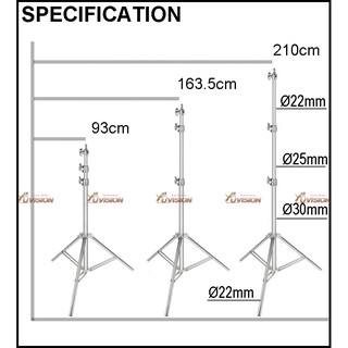 Chân đèn Qihe J220S loại 2m2