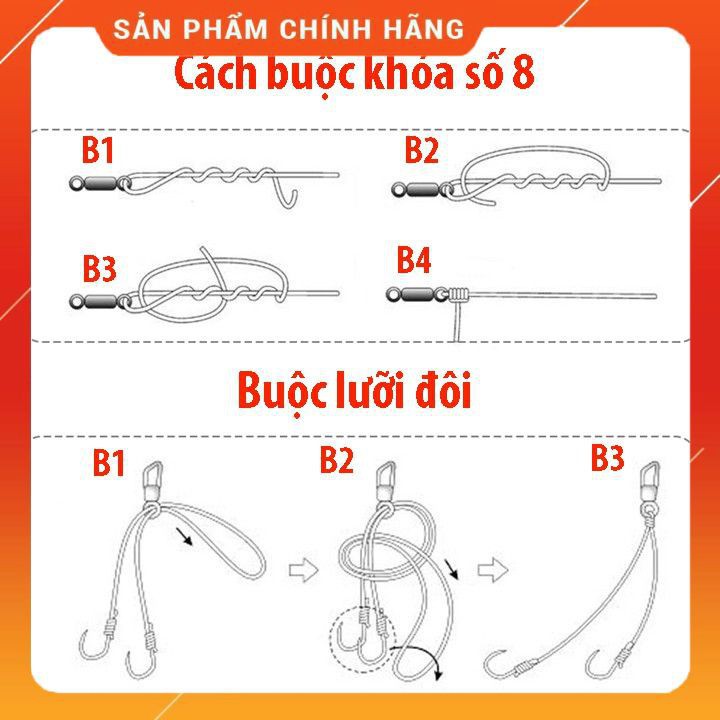 Combo 10 Khóa Số 8 Ma Ní Chống Xoắn Cước Từ Thép Nga