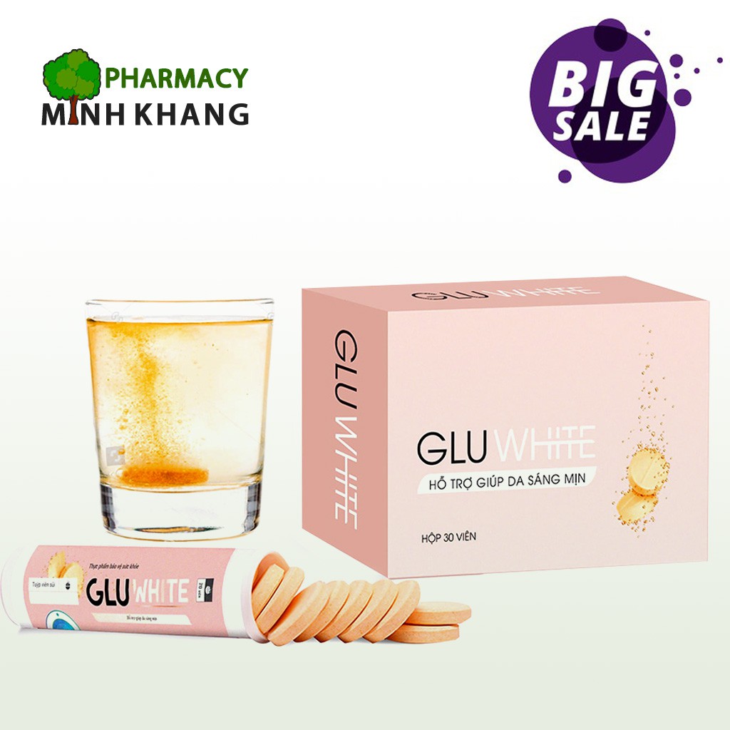 Viên sủi gluwhite giúp da trắng sáng, da đẹp, căng mịn khỏe đẹp [Dạng vỉ] [HÀNG TỐT]