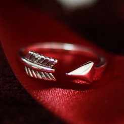 Nhẫn bạc 925 basic hình mũi tên cá tính