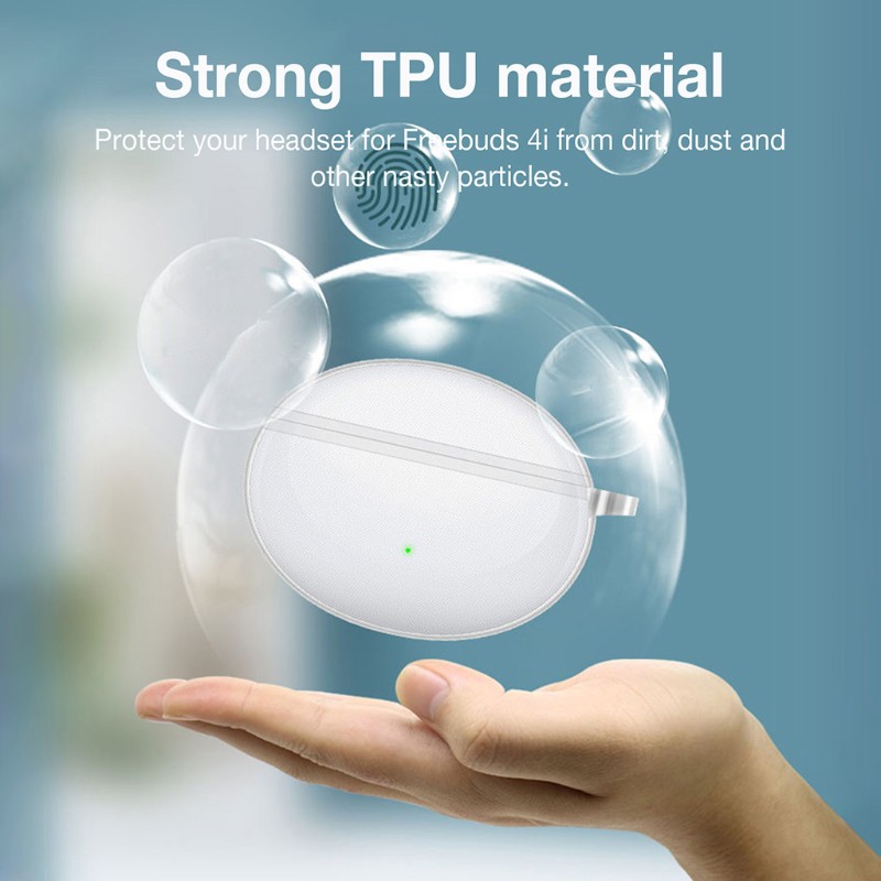 Vỏ bảo vệ hộp sạc tai nghe bằng nhựa dẻo trong suốt cho Huawei Freebuds 4i