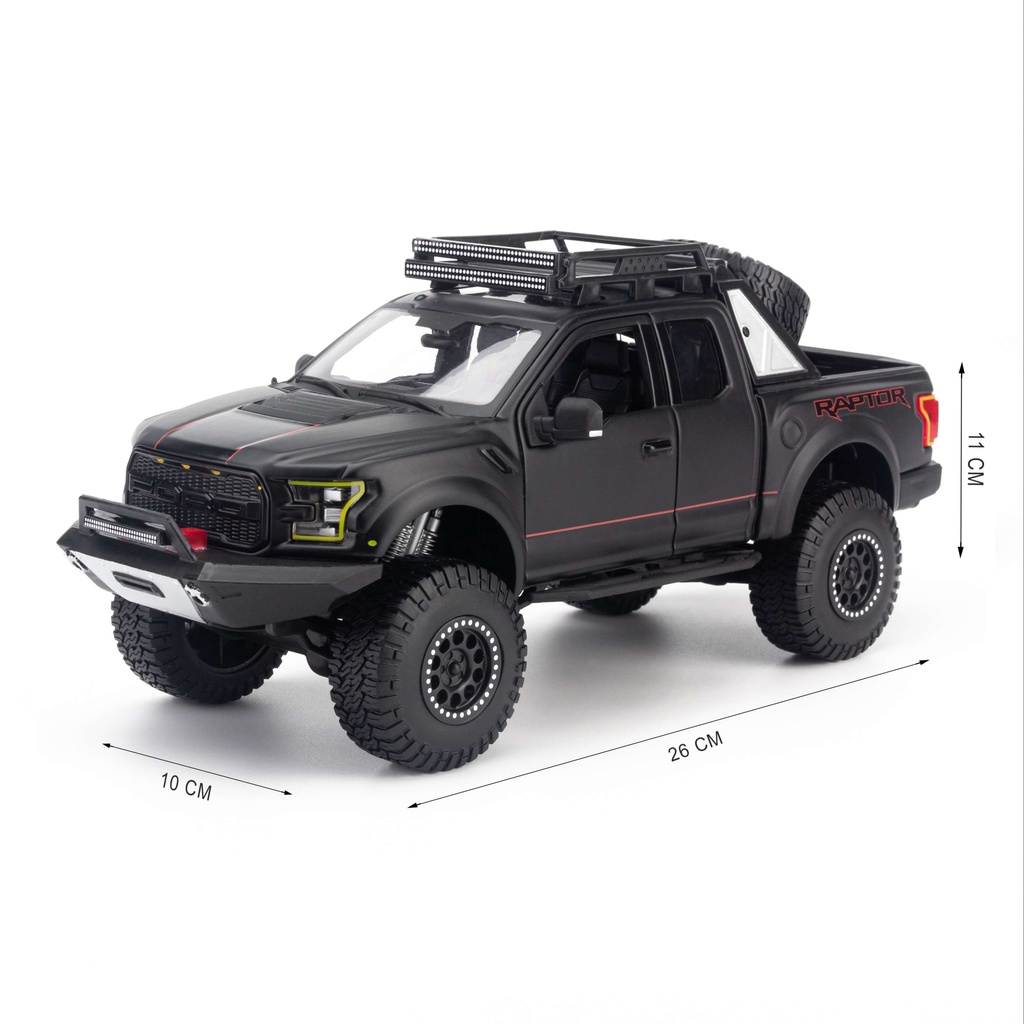 Mô hình xe bán tải độ Design Off-Road Kings 2017 Ford F-150 Raptor 1:24 Maisto Black