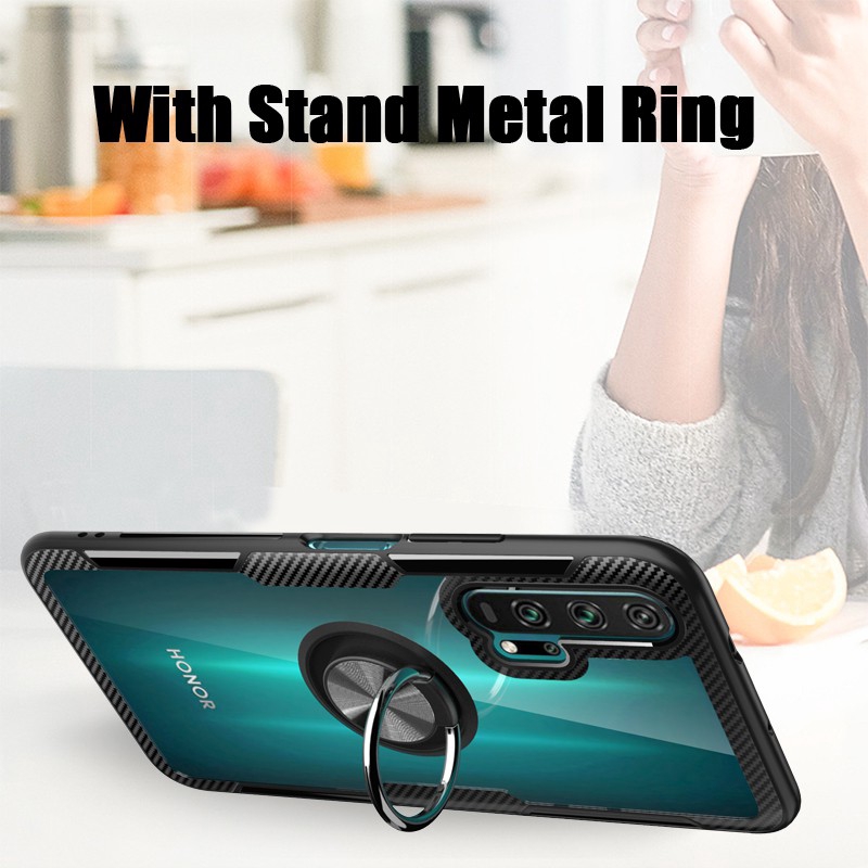 Ốp điện thoại trong suốt có vòng đỡ tiện lợi cho OPPO Reno 2 2Z 2F / Reno / Reno 10x Zoom
