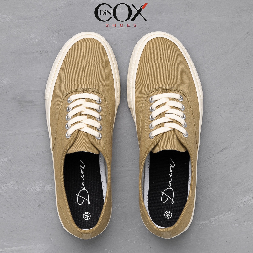 Giày Sneaker Nam Vải Canvas DINCOX E06 Yellow Sand Đơn Giản Tinh Tế