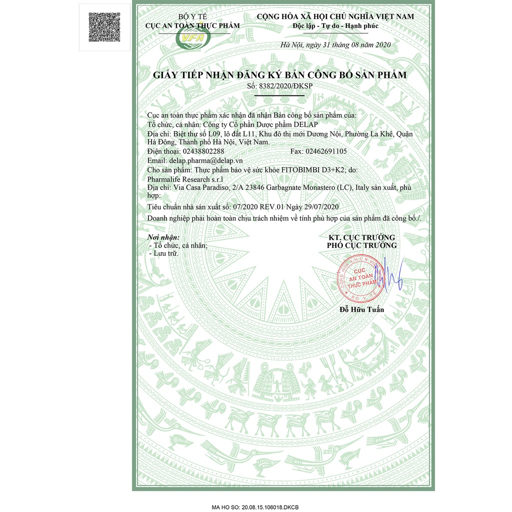 [ CHÍNH HÃNG ] Fitobimbi D3 K2 Phát triển chiều cao Xương răng chắc khỏe