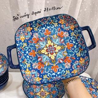 [TÁCH SET] Bộ bát đĩa thổ cẩm bohemian