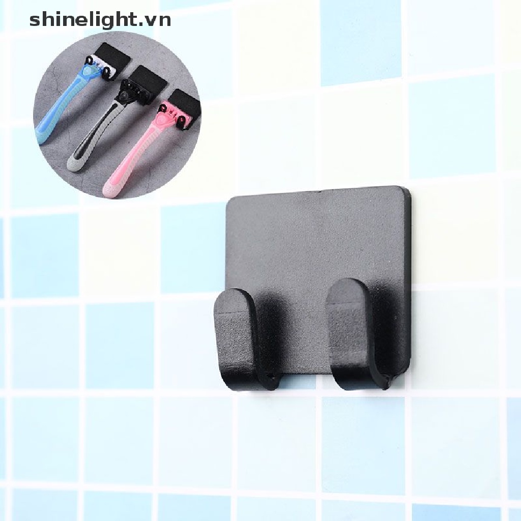 Set 2 Móc Treo Dao Cạo Râu Gắn Tường Nhà Tắm Tiện Dụng