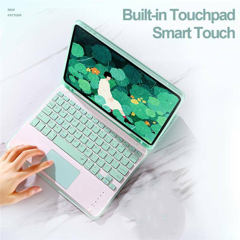 Bao da máy tính bảng chống sốc có giá đỡ & ngăn bút chì + bàn phím không dây cho iPad Pro 11 2020/2018 | BigBuy360 - bigbuy360.vn