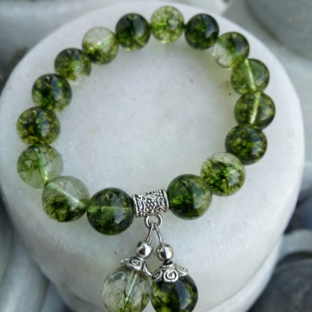 Ưu linh xanh lá mix charm