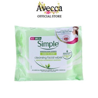 Khăn Tẩy Trang Làm Sạch Sâu Simple Cleansing Facial Wipes 25 Miếng