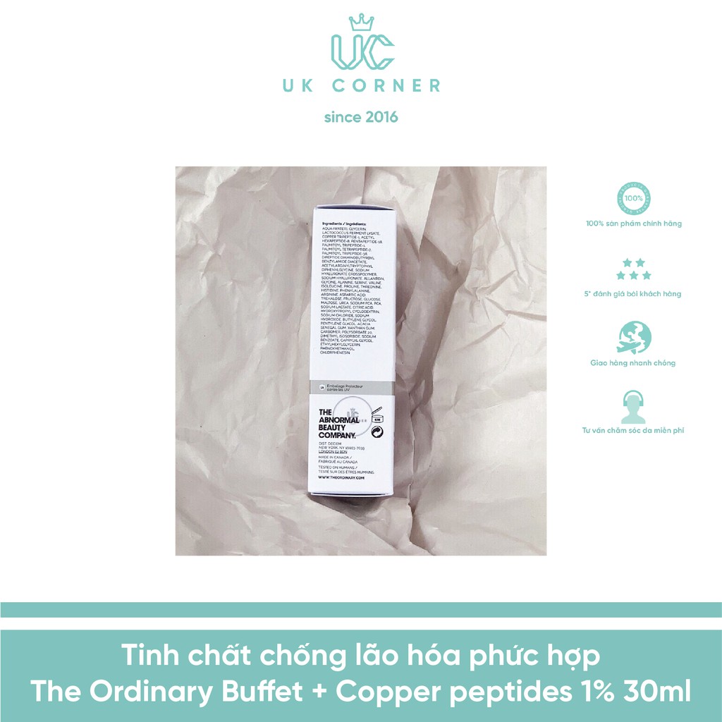 [Serum] Tinh chất chống lão hóa phức hợp The Ordinary Buffet 30ml/60ml + Copper peptides 1% 30ml