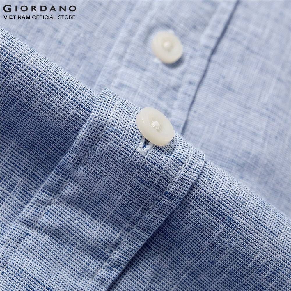 Áo Sơ Mi Nam Linen Dài Tay Giordano Oxford 01049201