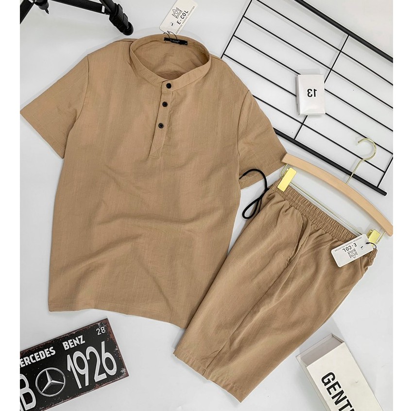 Bộ Đũi Nam Cổ Tàu E-COL (45-83kg) phom chuẩn chất cực mát | BigBuy360 - bigbuy360.vn