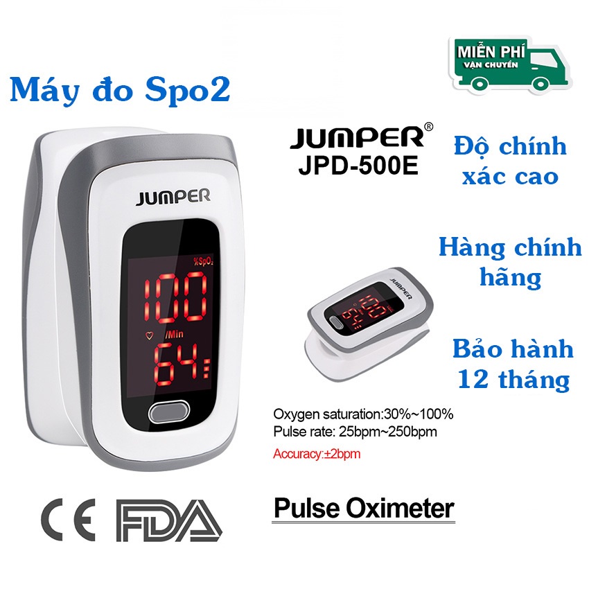 [HÀNG CHUẨN] Máy đo nồng độ oxy trong máu Jumper SPO2 JPD500E