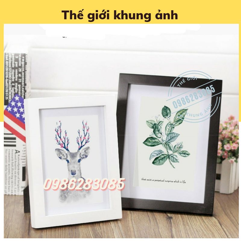 Khung ảnh 13x18 giá rẻ, khung ảnh treo tường và để bàn chất liệu nhựa tổng hợp