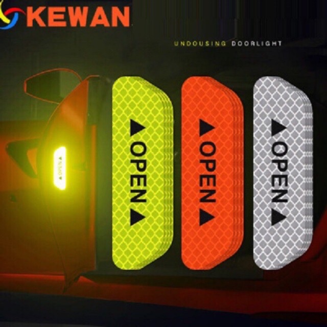 Bộ 4 Decal Phản Quang Mở Cửa