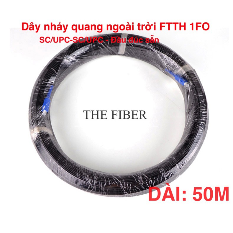 Dây nhảy quang ngoài trời SC UPC dài 50m 1FO SM FTTH