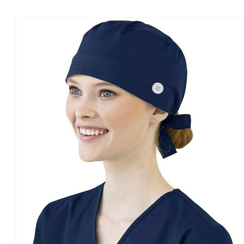[Mã FASHIONT4MA2 giảm 10K đơn 50K] Mũ y tá /bác sĩ vải cotton co giãn tốt có thể điều chỉnh tiện lợi cao cấp