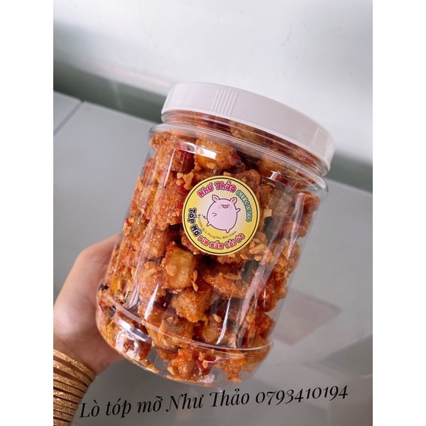 Hộp Tóp Mỡ Da Giòn ⚡ GIÁ SỐC ⚡️ Tóp Mỡ Rim Mắm Tỏi Ớt Giòn Rụm 500gr