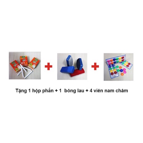 Bảng từ xanh Hàn Quốc ( Tặng kèm phấn, bông lau, nam châm) - văn phòng phẩm - HOKAMI STORE