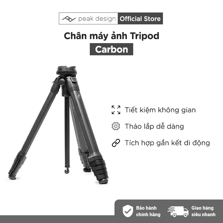 Chân Máy Ảnh Tripod Peak Design - Carbon - Hàng Chính Hãng