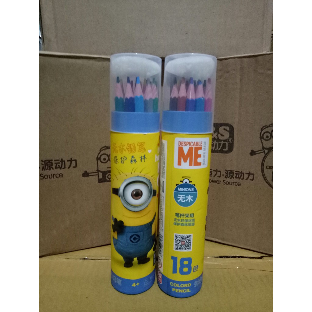 Bút chì màu Minion loại đẹp (12 màu/ 18 màu/ 24 màu/ 36 màu)