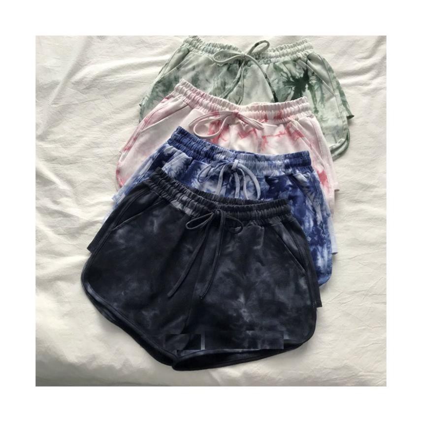 Quần Short Loang Màu PEONYB Nữ [FREESHIP] 🌸 Shorts đùi dáng ôm phối viền họa tiết, sooc thun cá tính Ulzzang HOT 🌸 ་