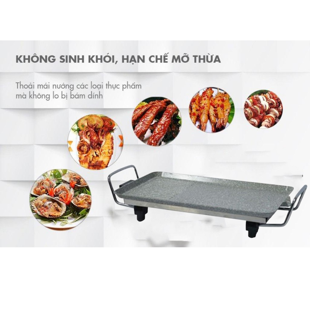 Bếp nướng điện Misushita công nghệ Thái Lan phủ 2 lớp chống dính, Bếp nướng không khói - Bảo hành 2 năm