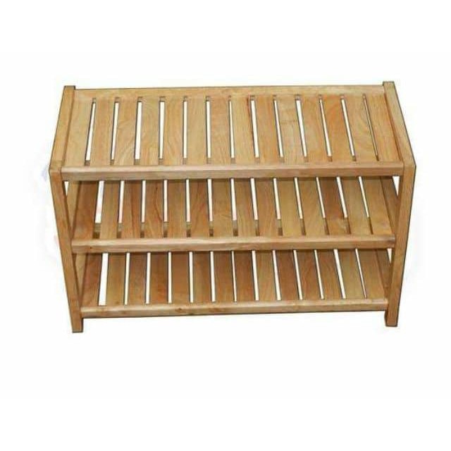 𝐌IỄN PHÍ SHIP Kệ Giày Dép 3 Tầng Rộng 80cm Bằng Gỗ