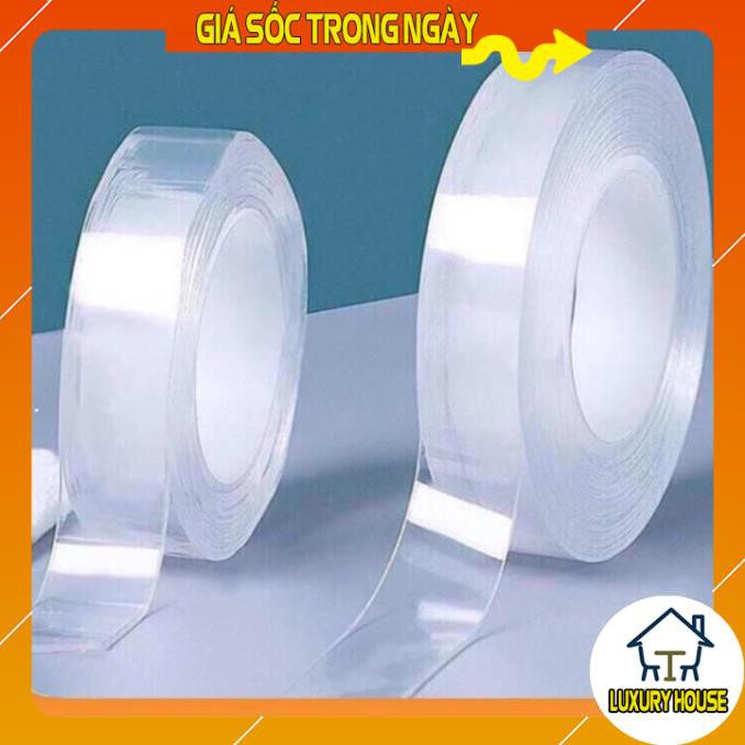 Băng dính trong suốt 2 mặt siêu dính l Băng dính trong suốt đa năng