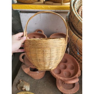 GIỎ ĐỰNG TRẦU MÂY TRE ĐAN