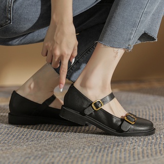 Giày Lười Da Đế Dày 3cm Thời Trang Cho Nữ